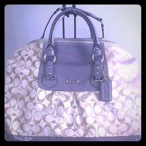 New Coach Ashley Signature Satin Large Satchel